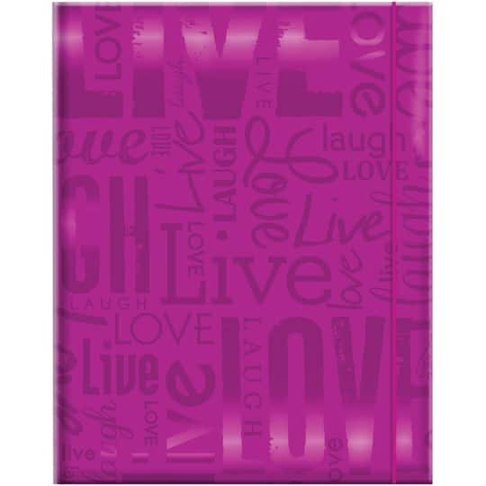 MBI&#xAE; Bright Purple Embossed Gloss Expressions Live Love &#x26; Laugh Photo Album